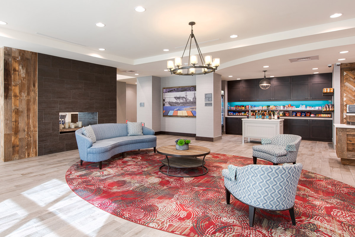 hilton brand hotel lobby photo